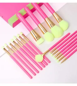 Set de Brochas (18 piezas) - Hot Pink