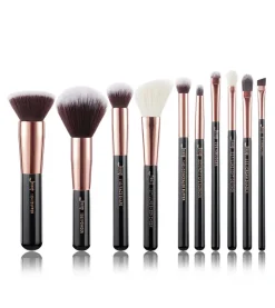 Set de brochas 10 piezas - T156: Black/Rose Gold