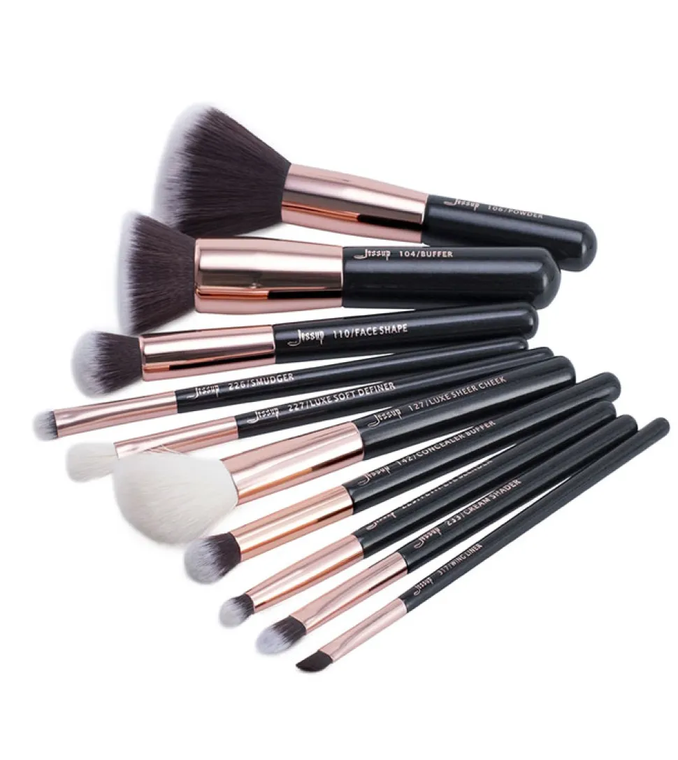 Set de brochas 10 piezas - T156: Black/Rose Gold