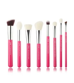 Set de brochas 8 piezas - T199: Carmine/Silver
