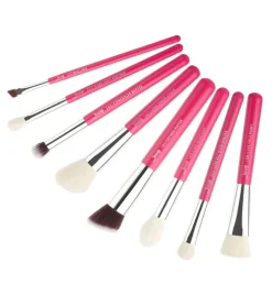 Set de brochas 8 piezas - T199: Carmine/Silver