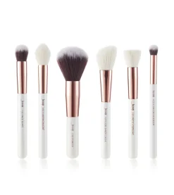 Set de brochas 6 piezas - T224: White/Rose Gold