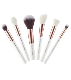 Set de brochas 6 piezas - T224: White/Rose Gold