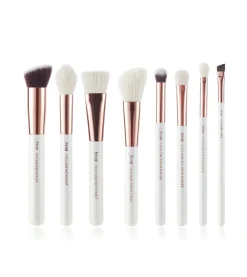 Set de brochas 8 piezas - T219: White/Rose Gold