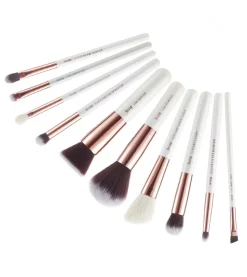 Set de brochas 10 piezas - T216: White/Rose Gold