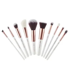 Set de brochas 10 piezas - T216: White/Rose Gold