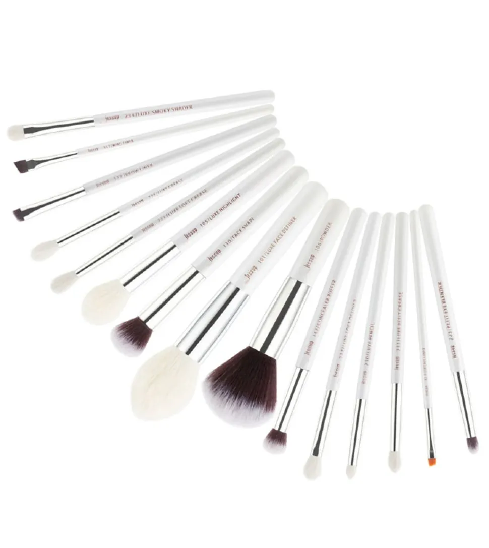 Set de brochas 15 piezas - T242: White/Silver