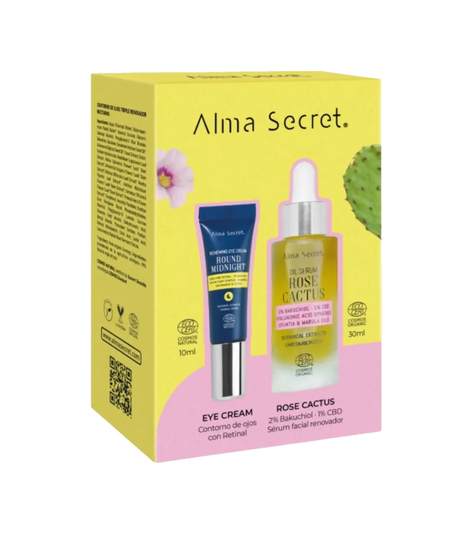 Set de Contorno de ojos Round Midnight + Sérum facial Rose Cactus