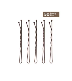 Set de 50 horquillas Bobby Pins - Marrón