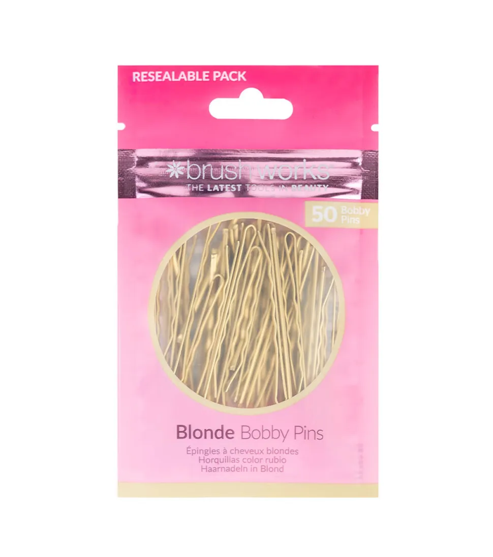 Set de 50 horquillas Bobby Pins - Rubio