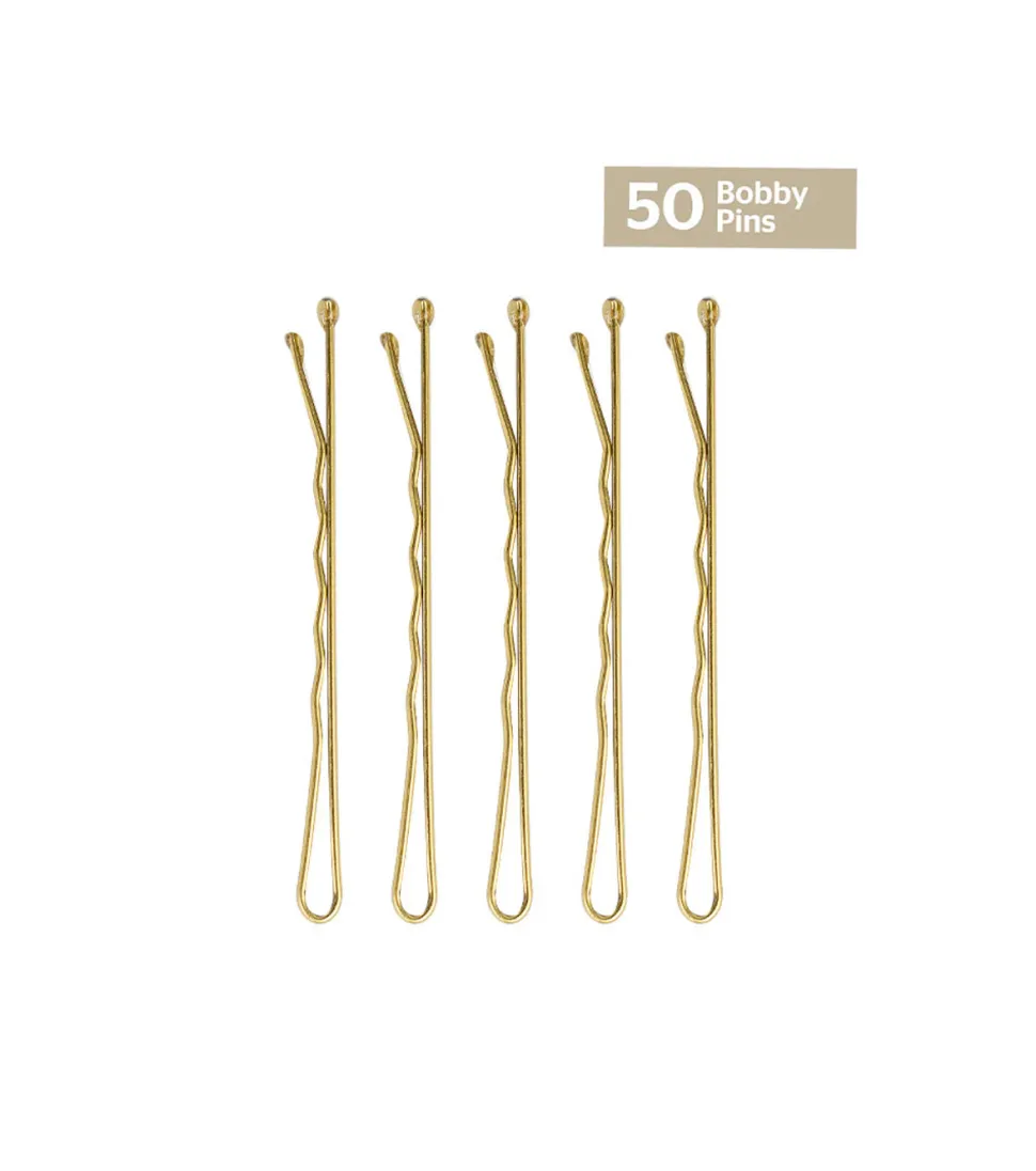 Set de 50 horquillas Bobby Pins - Rubio