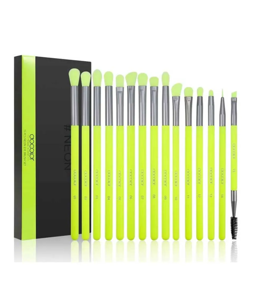 Set de pinceles para ojos Neon (15 piezas)