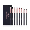 Set de pinceles para ojos (10 piezas) - Negro