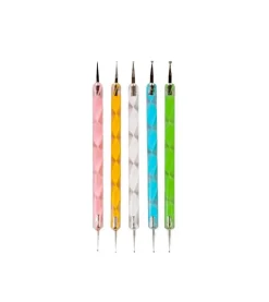 Set de punzones de doble punta para decoración de uñas
