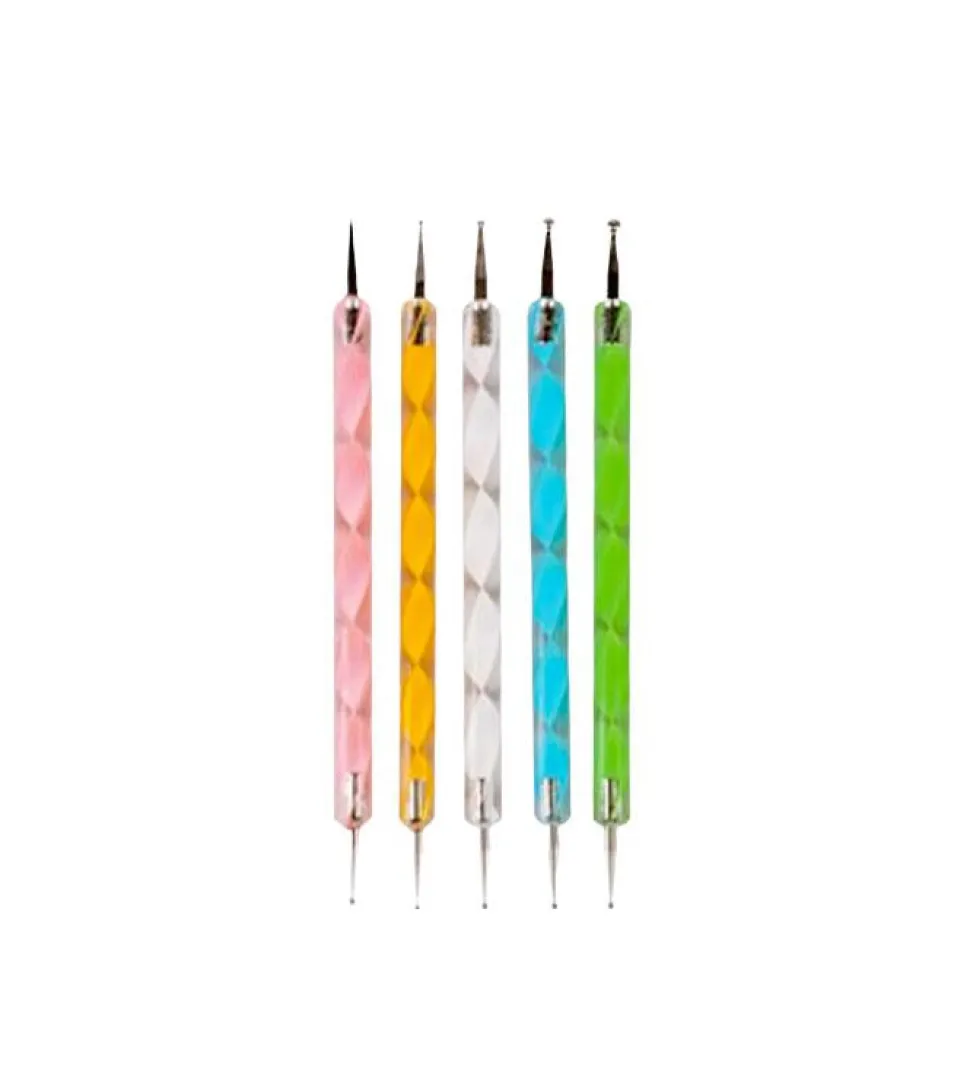 Set de punzones de doble punta para decoración de uñas