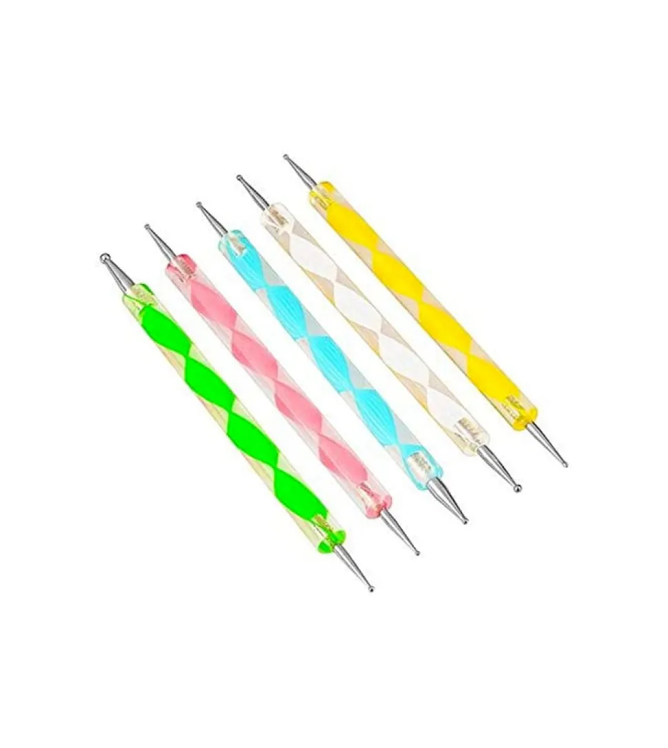 Set de punzones de doble punta para decoración de uñas