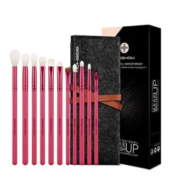Set 11 pinceles de ojos Jade Series - Amber Red