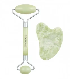Set rodillo facial y gua sha de jade