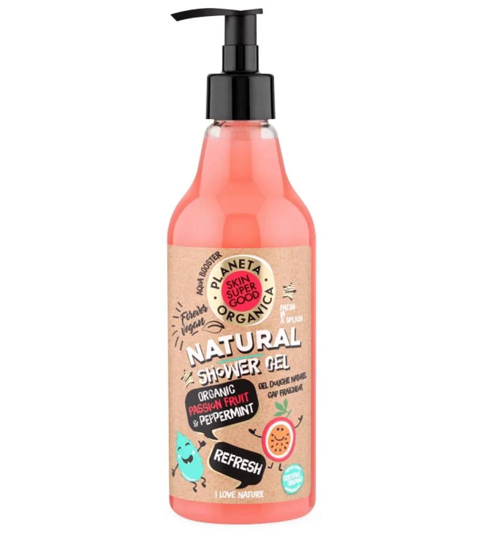 *Skin Super Good* - Gel de ducha natural - Fruta de la pasión y menta 500ml