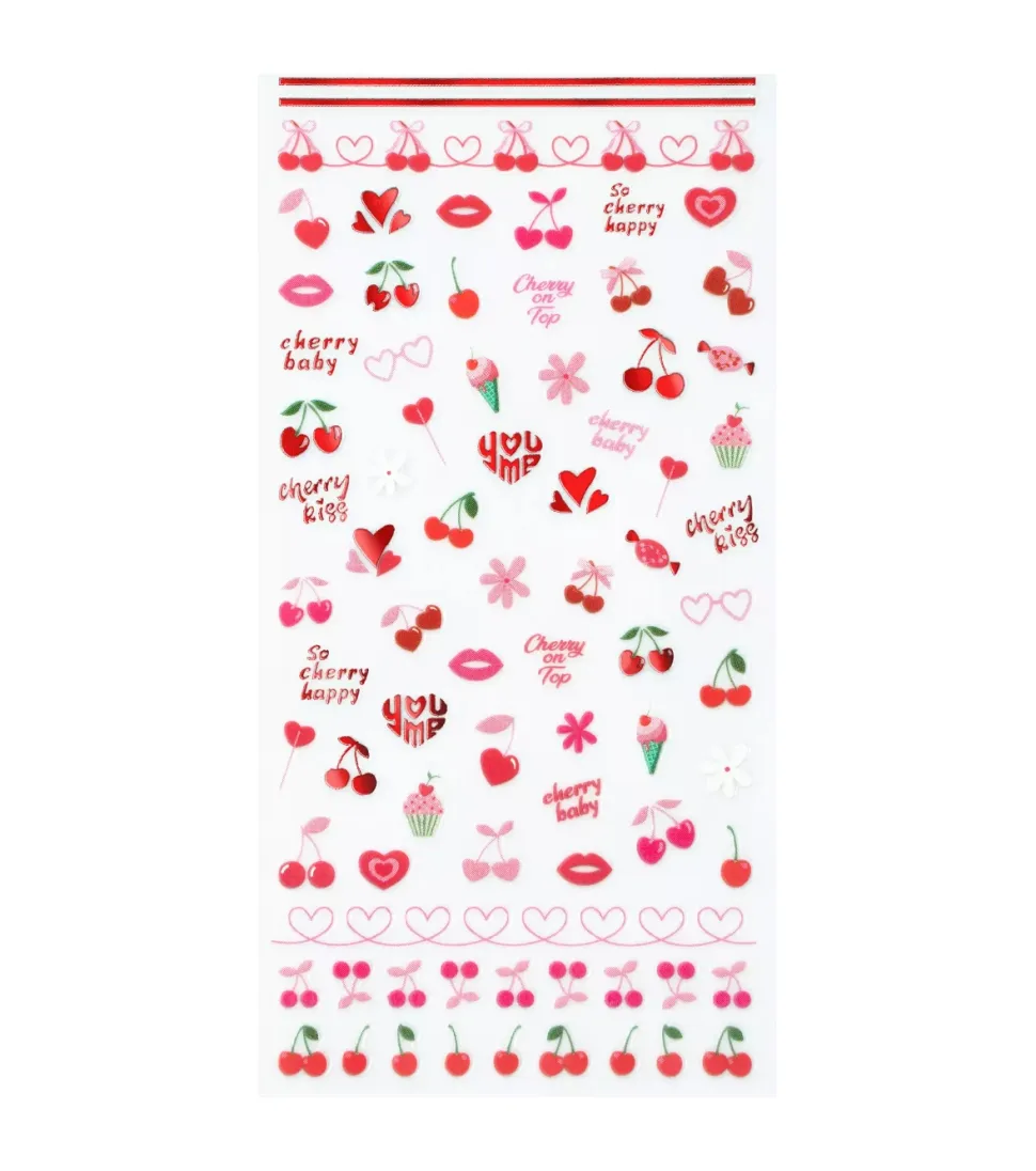 *So Cherry Happy* - Pegatinas para uñas With Extra Cherries, Please!