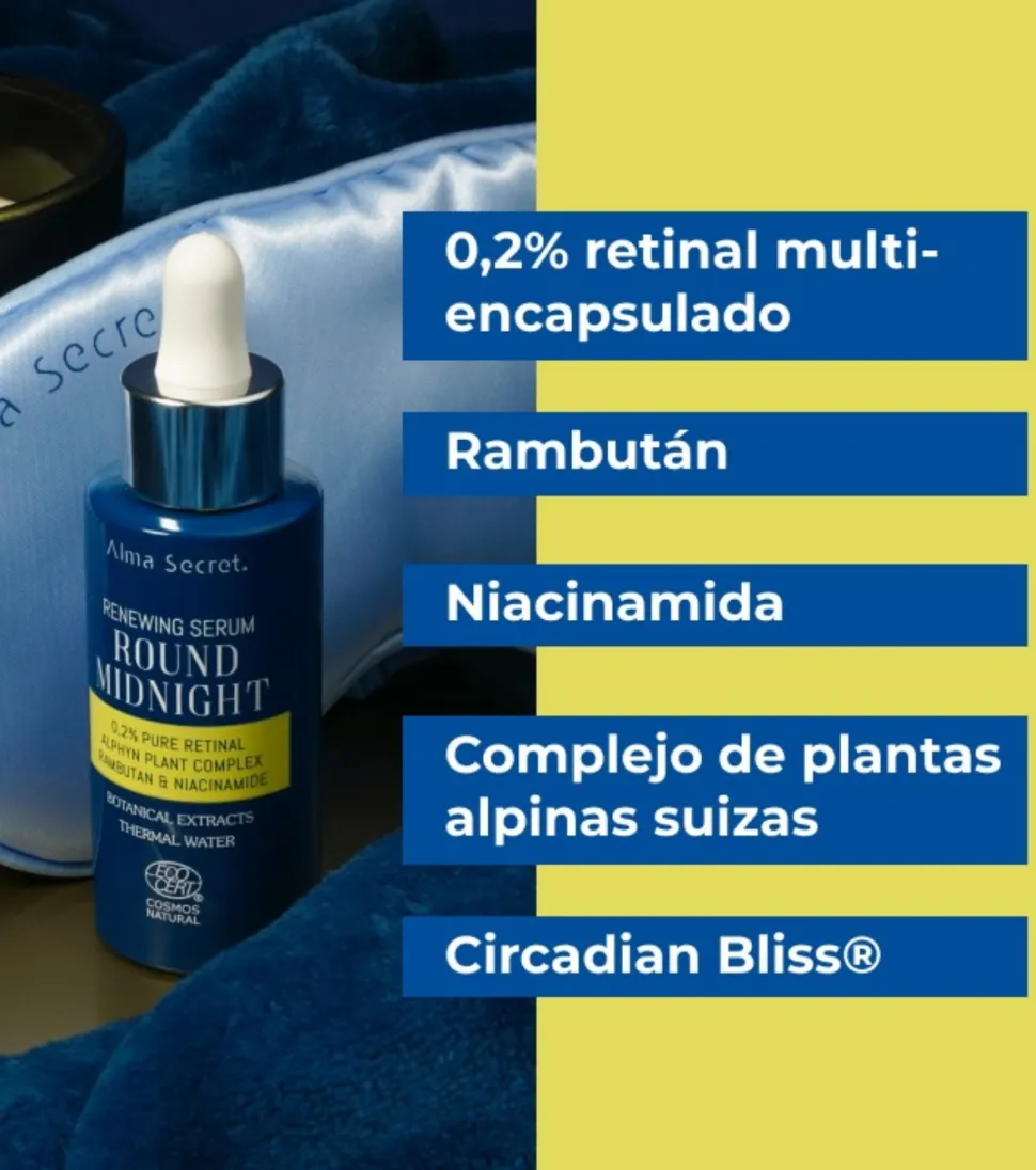 Sérum con Retinal puro Round Midnight 0,2%