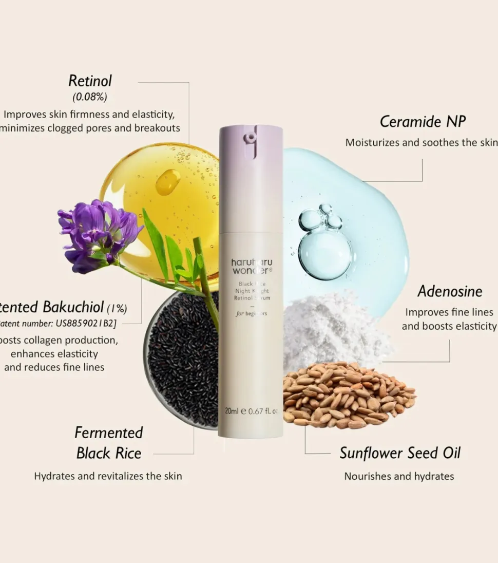 Sérum con Retinol Black Rice Night Knight