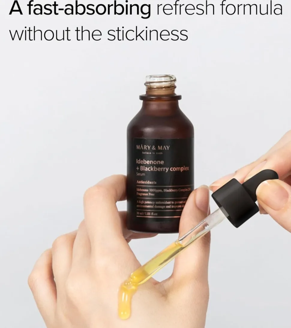 Sérum facial antiedad Idebenone + Blackberry Complex