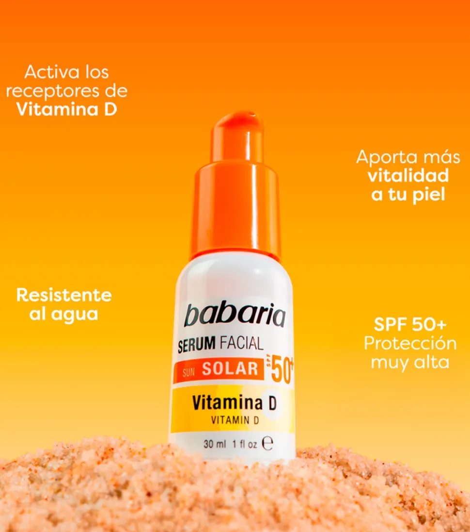 Sérum facial iluminador con SPF 50+ - Vitamina D