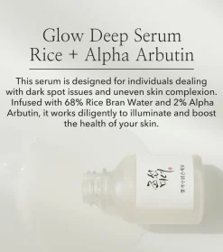 Sérum facial iluminador de arroz + arbutina Glow Deep - 60ml