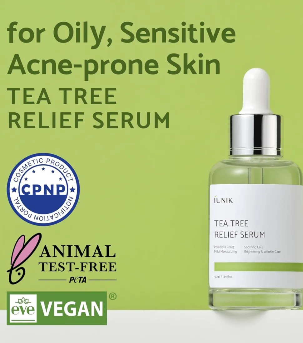 Sérum facial Tea Tree Relief - Piel acnéica
