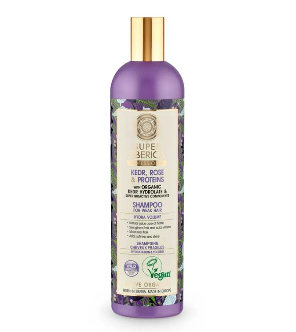 *Super Siberica* - Champú para cabello débil - Pino, rosa y proteínas
