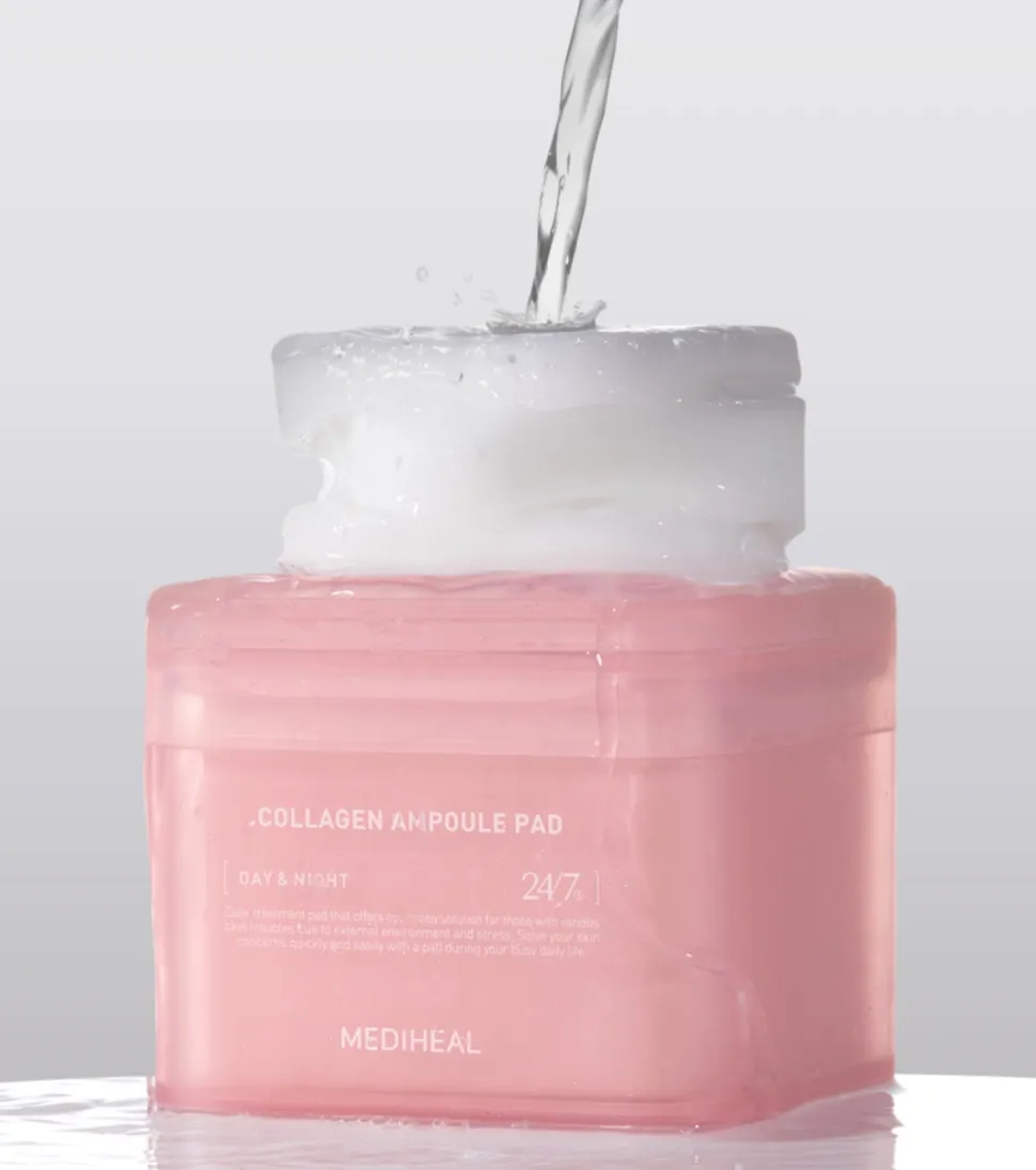 Tónico facial con colágeno formato pads