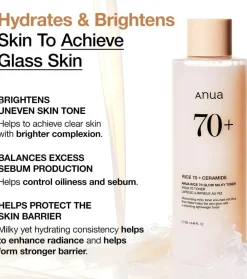 Tónico ligero Rice 70 + Ceramide Glow Milky