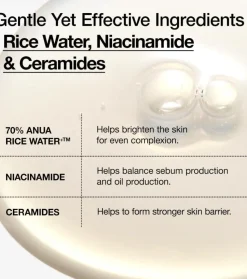 Tónico ligero Rice 70 + Ceramide Glow Milky
