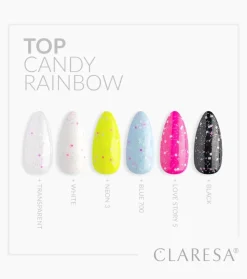 Top Coat Semipermanente No Wipe - Candy Rainbow
