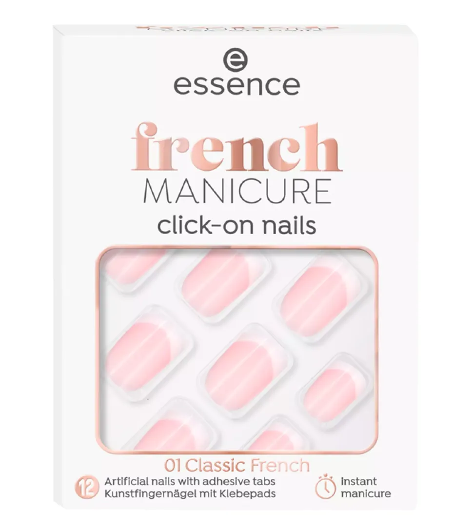 Uñas postizas Click-on French Manicure - 01: Classic French