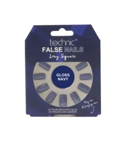 Uñas postizas False Nails Long Square - Gloss Navy