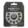 Uñas postizas False Nails Short Square - Black Magic