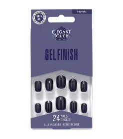 Uñas Postizas Gel Finish - Inky Blue