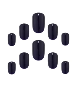 Uñas Postizas Gel Finish - Inky Blue
