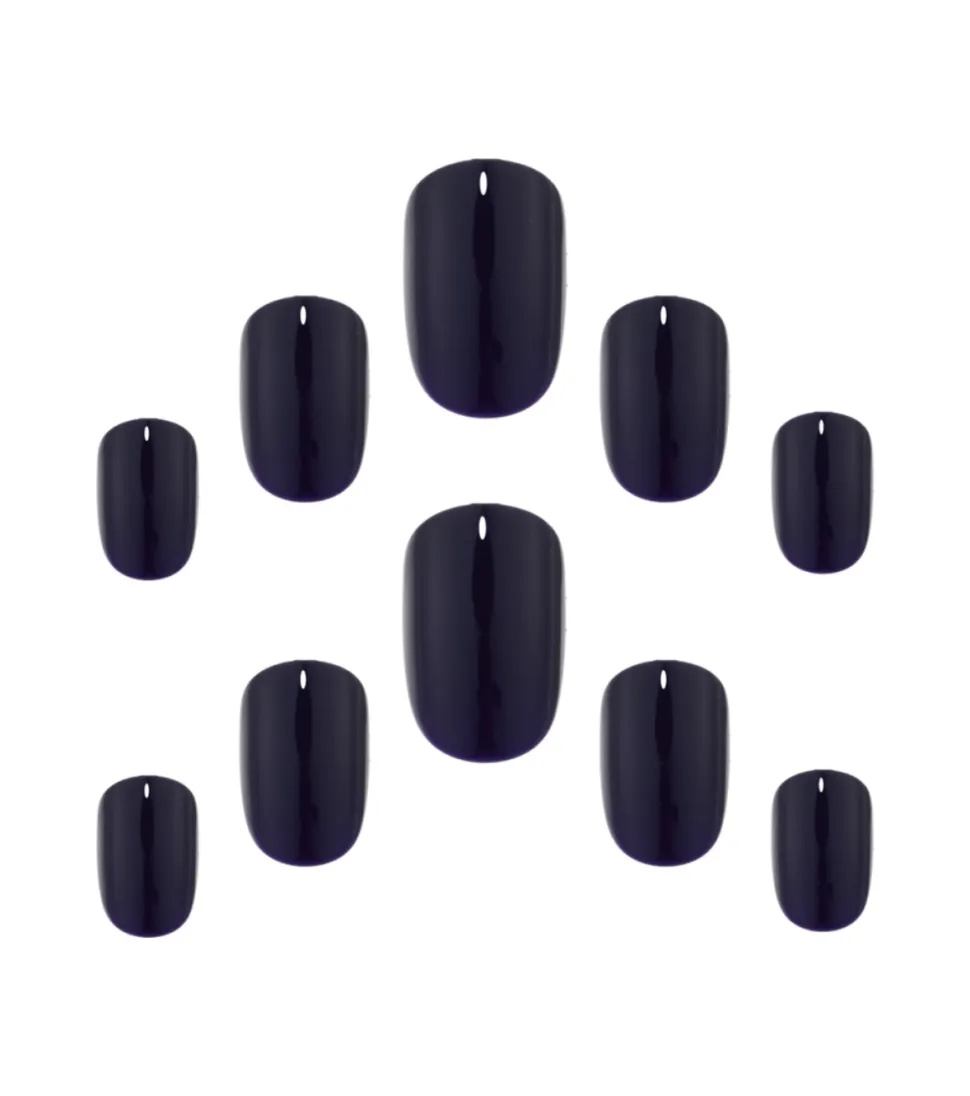 Uñas Postizas Gel Finish - Inky Blue
