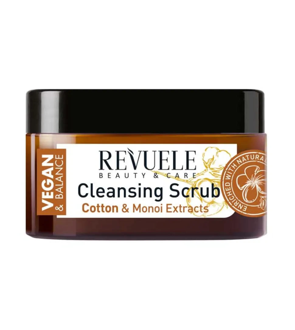 *Vegan & Balance* - Exfoliante corporal limpiador - Aceite de algodón y monoi