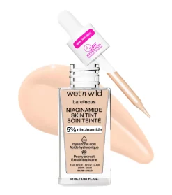 Wet N Wild - Base de maquillaje Bare Focus Niacinamide Skin Tint - Fair Beige