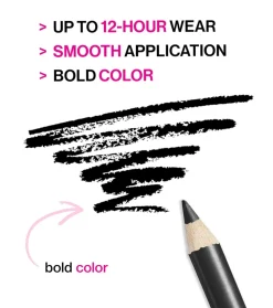 Wet N Wild - Lápiz delineador de ojos Color Icon - E601A: Baby's Got Black